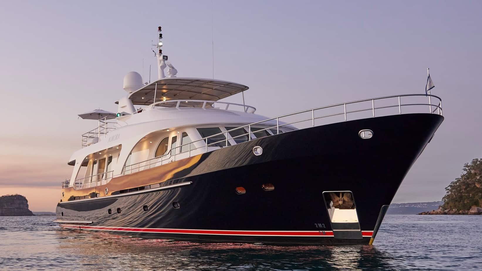 Aurora luxury yacht charter NYE